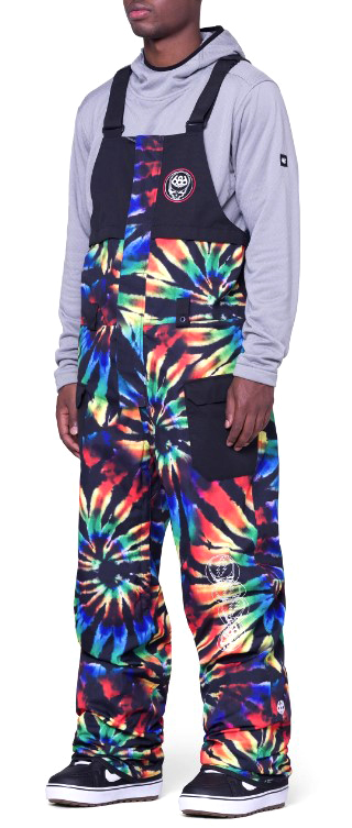 686 Men's Ski - Snowboard Bib Pants Frontier Shell Grateful Dead